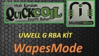 uwell caliburn G RBA coil tasarimi incelemesimotionwire [upl. by Dowling]