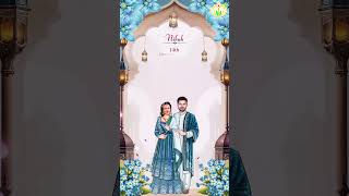 2 Islamic Wedding Invitation  Walima Invitation Card 💫🎉 nikah trending reels shorts ytshorts [upl. by Stevie]