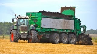 Spreading Compost  FENDT 930  Tebbe HS240 Tridem [upl. by Allie]