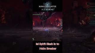 MHW Iai Spirit Slash in to Helm Breaker shorts fatalis games mhw monsterhunter [upl. by Anawal]