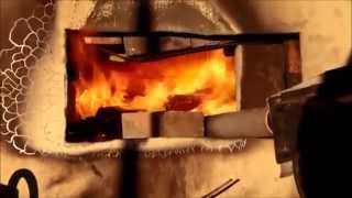 Melting Scrap copper with a wood fire [upl. by Akinom12]