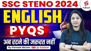 SSC STENO 2024 English  SSC Stenographer English PYQs  STENO English Classes  By Parneet Maam [upl. by Porte]