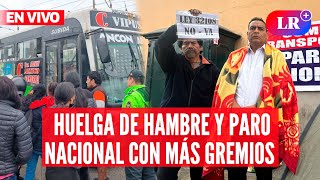 TRANSPORTISTAS huelga de hambre y PARO NACIONAL con más gremios  EnVivoLR [upl. by Rotman480]