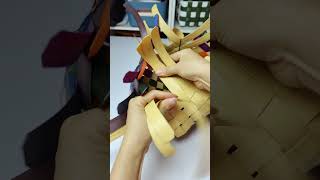 HOW TO WEAVE COLORFUL BASKET WITH RATTAN [upl. by Ydnec841]