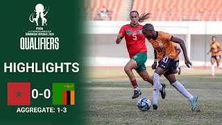 Zambia vs Morocco U17  CAF U17 Womens World Cup Qualifiers  Match Summary [upl. by Orfurd]