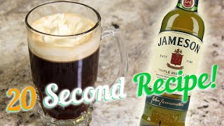 The Quickest Irish Coffee Cocktail Recipe  In 20 Seconds Shorts [upl. by Kleper]