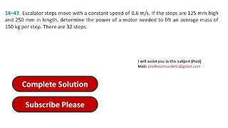 14–47 Escalator steps move with a constant speed of 06 ms Engineering Mechanics Dynamics [upl. by Nika]