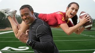 Football Drills for SPEED amp AGILITY with Superbowl Champion Willie McGinest  Autumn Fitness [upl. by Leerzej]