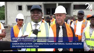 Visite du chantier de la future Université Polytechnique Polyvalente de Libreville Nord [upl. by Adnohsat]