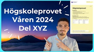 Högskoleprovet Våren 2024  LÖSNINGAR Provpass 2  XYZ [upl. by Noirret154]