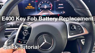 2018 Mercedes E400 How to replace key fob battery  remote [upl. by Emlyn684]