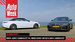 BMW 420i Cabriolet vs MercedesBenz E 200 Cabriolet  AutoWeek Dubbeltest  English subtitles [upl. by Annelise]