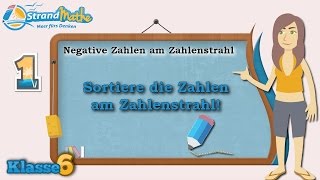 Negative Zahlen am Zahlenstrahl  Klasse 6 ★ Übung 1 [upl. by Reuven]