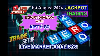 🔴01 AUGUST ZERO HERO LIVE TRADING  NIFTY  BANK NIFTY livetrading liveanalysis intradaytrading [upl. by Garek]