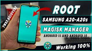 How To Root Samsung Galaxy A20  A20S Root via Magisk Manager With Twrp Recovery  Root Simple steps [upl. by Yliak]