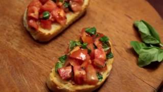 How To Make Bruschetta With Tomato And Basil [upl. by Vani]