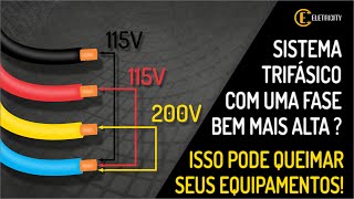 SISTEMA TRIFÃSICO COM UMA FASE BEM MAIS ALTA â€“ ISSO PODE QUEIMAR SEUS EQUIPAMENTOS [upl. by Villiers]