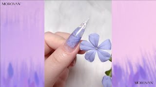 Morovan poly gel nail  Easy poly gel tutorial  Flower poly gel nail  Morovan [upl. by Badr]