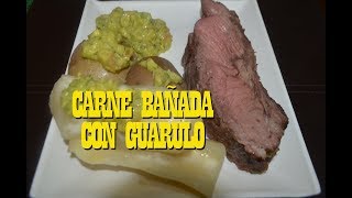 CARNE BAÑADA CON GUARULO  ¿Cómo hacer carne bañada con guarulo RECETA  Cocine con Tuti [upl. by Culliton]