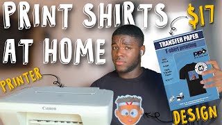 How To Print T Shirts Using A Home Printer and Transfer Paper [upl. by Aisined630]