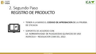 ICA  REGISTO DE PRODUCTO Y MODIFICACIÓN DEL REGISTRO EN PLAGUICIDAS [upl. by Phio]