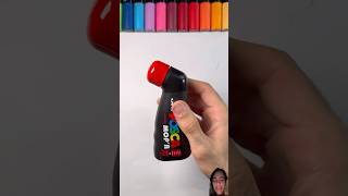 Satisfying HEART with red paint Marker ✨🎨 art drawing posca satisfying funny react shorts [upl. by Analle]