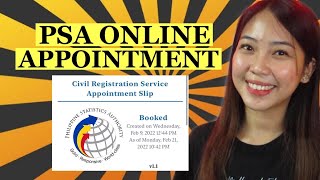 HOW TO BOOK AN ONLINE APPOINTMENT IN PSA TAGALOG TUTORIAL 2022 [upl. by Aisinut]