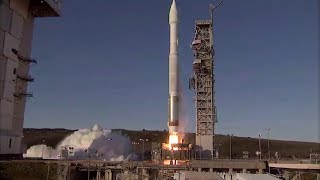 AV044 Atlas V Rocket Launches Air Force DMSP19 F19 Weather Satellite From Vandenberg AFB [upl. by Schwarz]