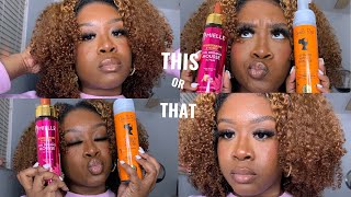 THIS OR THAT CAMILLE ROSE SPIKED HONEY MOUSSE VS MIELLE CURL DEFINING MOUSSE  Nia Arna [upl. by Cela]