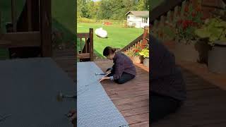 How to Install Patio Outdoor Tiles Over A Wood Deck [upl. by Aikem]