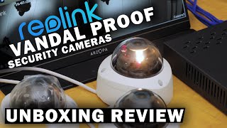 Unboxing Reolink Vandal Proof Color Night Vision Security Camera System  RLC1240A amp NVR RLN16410 [upl. by Pinkerton]