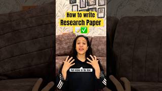 How to write a Research Paper 📝 research researchpaper trending [upl. by Leugar371]