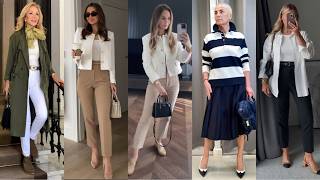 Stylish Work Outfits for Women ✨ Elegant Dressing Over 60 [upl. by Gnoht752]