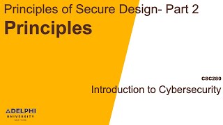 Secure Design  Principles [upl. by Aisset]