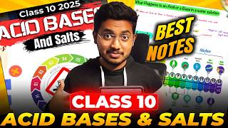 Acid Base and Salts Class 10 Notes Pdf Chapter 2 Science Notes  Shobhit Nirwan  Green Board 2025 [upl. by Allbee254]