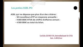 Les catégories d’ASBL et leurs obligations comptables [upl. by Evita]