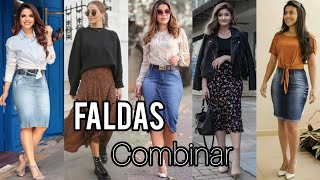 FALDAS IDEAS 2024  LOOKS CON FALDAS EN MODA [upl. by Torto]