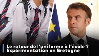 Retour de luniforme à lécole  Une première expérimentation en Bretagne [upl. by Dnar]