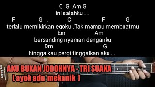 Kunci Gitar AKU BUKAN JODOHNYA  TRI SUAKA  Chord and lirik nya Enak [upl. by Gunar]