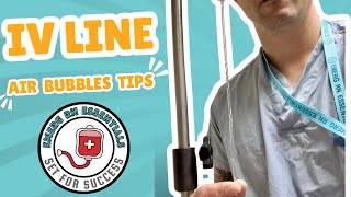 IV line tips AIR BUBBLES [upl. by Scrivings79]