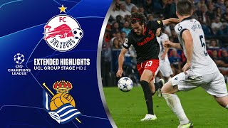 Red Bull Salzburg vs Real Sociedad Extended Highlights  UCL Group Stage MD 2  CBS Sports Golazo [upl. by Tamis]