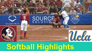 20 UCLA vs 5 Florida State Softball Game Highlights Feb 16 2024 [upl. by Sivert]