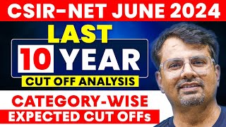 CSIR NET June 2024  Last 10Year CutOff Analysis  Expected Cutoffs  CSIR NET Update By GP Sir [upl. by Luhe]