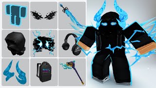 12 FREE BLACK AND BLUE ITEMS ROBLOX NEW 2023 [upl. by Downe]