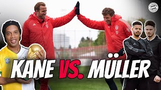 Kane vs Müller  Copy the Penalty Challenge ft Ronaldinho Dennis Schröder Del Piero amp more [upl. by Parthena348]