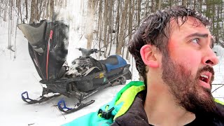 My Snowmobile Broke Down Stranded On a Mountain [upl. by Gerrald]