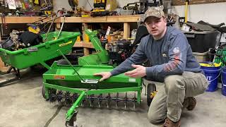 John Deere Aerator Spreader Weight Tray Upgrade [upl. by Yrol130]