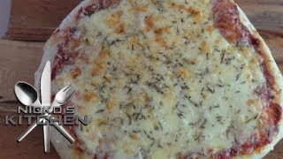 EASY CHEESE PIZZA  Nickos Kitchen [upl. by Bela]