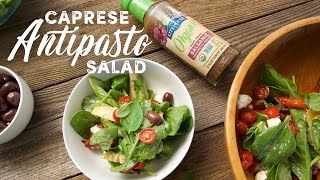 Caprese Antipasto Salad with Organic Balsamic Dressing [upl. by Odrarebe]