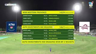 CSA T20 Challenge  Auto Investments Dragons vs WSB Western Province [upl. by Gnoy]